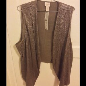 Taupe Sequin Vest