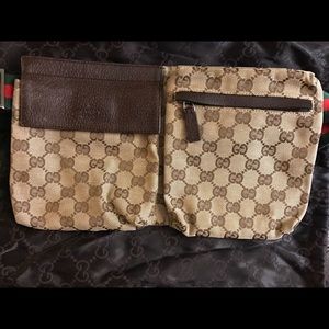 Authentic Gucci Canvas Belt Bag/Fanny Pack