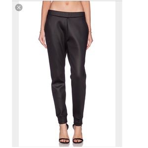 T by Alexander Wang Shiny Bonded Fleece Sweatpants