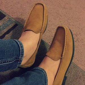 clarks suede moccasin slippers