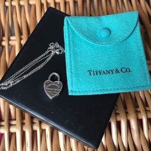 Tiffany Heart Lock Charm and Chain ❤