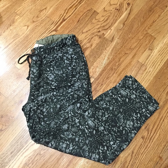 Anthropologie floral jogger pants