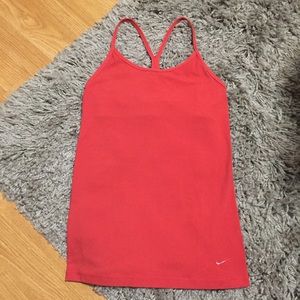 Nike dri-fit racerback athletic cami w shelf-bra