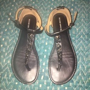 Black studded sandals