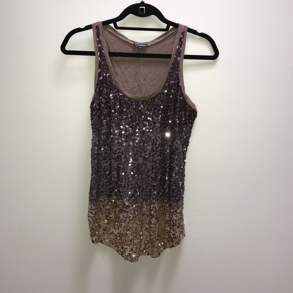 Express sequin top
