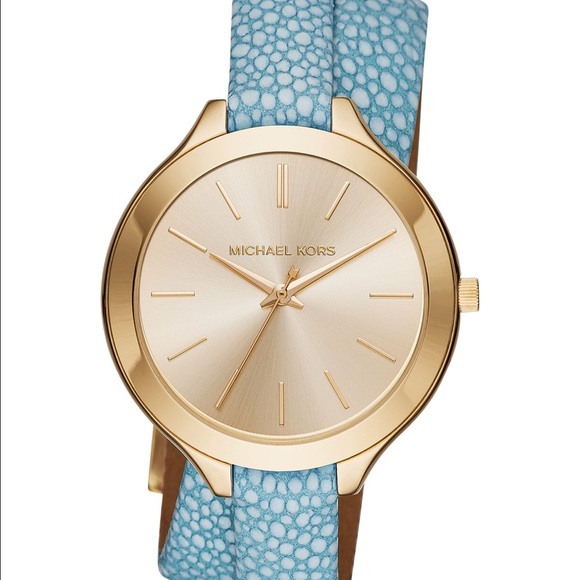Michael kors double wrap strap watch