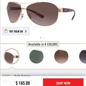 Ray Ban Oversized Aviator Style Sunglasses