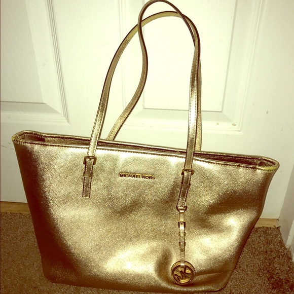 Gold Michael Kors Tote