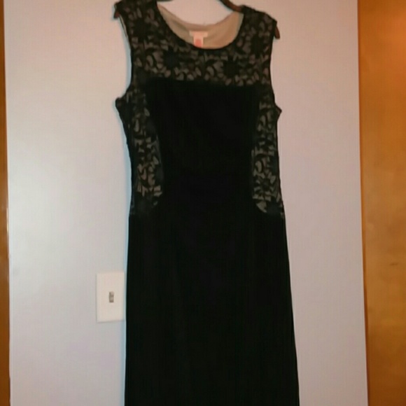 Women's black long dress - Picture 3 of 4