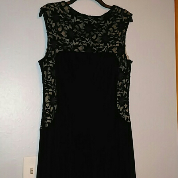 Women's black long dress - Picture 4 of 4