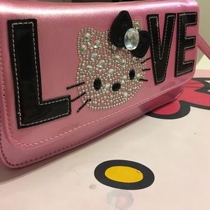 Hello kitty crystal pink purse clutch