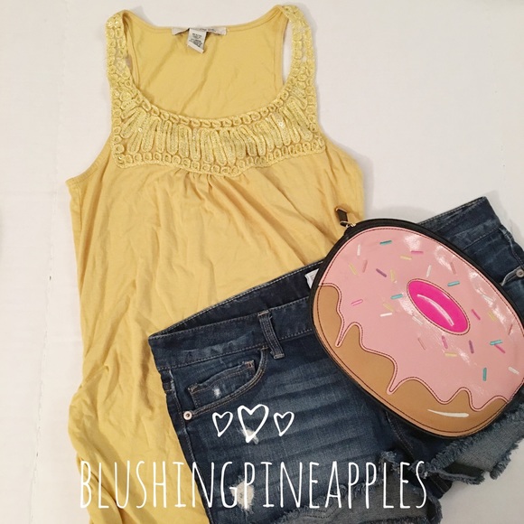 American Rag Tops - American Rag Yellow Tank