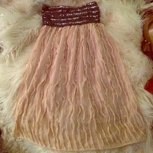 Boho strapless dress