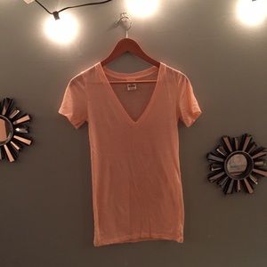 PINK Coral Colored V Neck