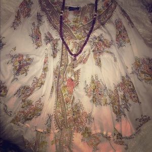 Floral angie boho poncho