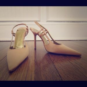 Classic GIVENCHY nude color sling back heels