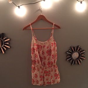 Floral Romper with Lace