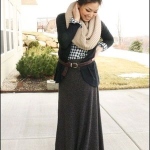 Gray Maxi Skirt