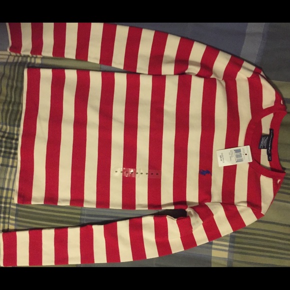 Red & White Polo long sleeve