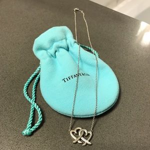 Tiffany & Co. double heart pendant and chain.