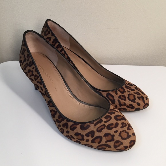 Banana Republic Calf Hair Leopard Pumps