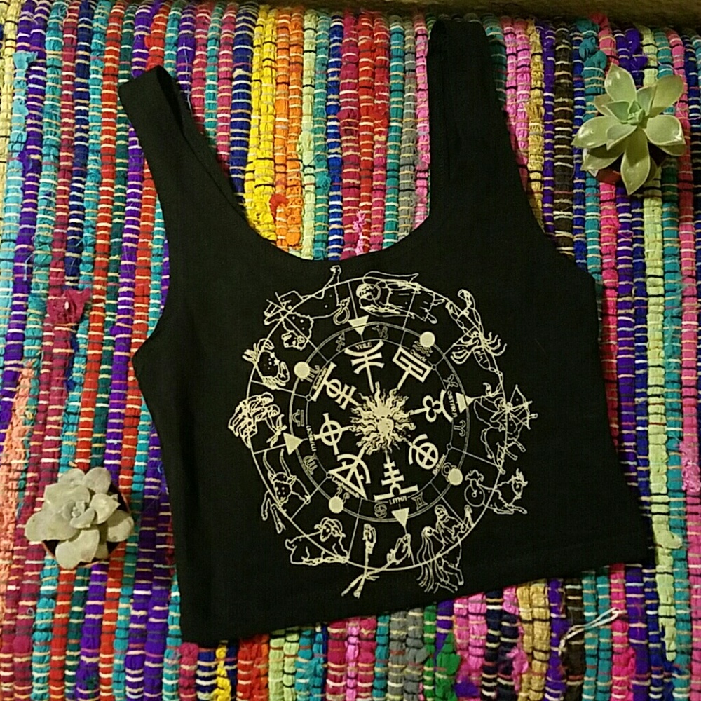 Out From Under Astrology Signs Crop Top
