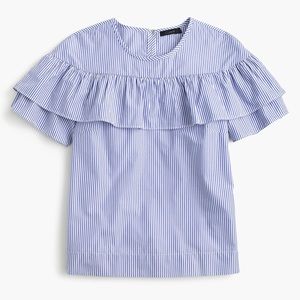 J Crew Edie top with ruffles