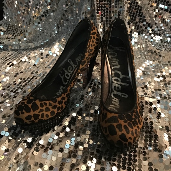 Sam Edelman Leopard Studded High Heels 👠 - Picture 2 of 4