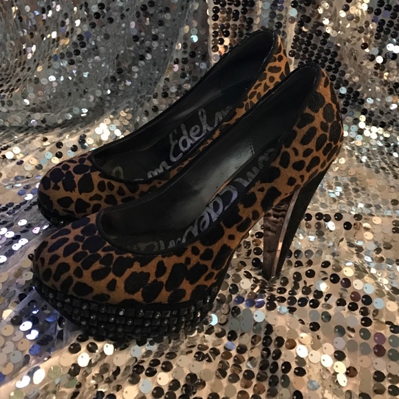 Sam Edelman Shoes - Sam Edelman Leopard Studded High Heels 👠