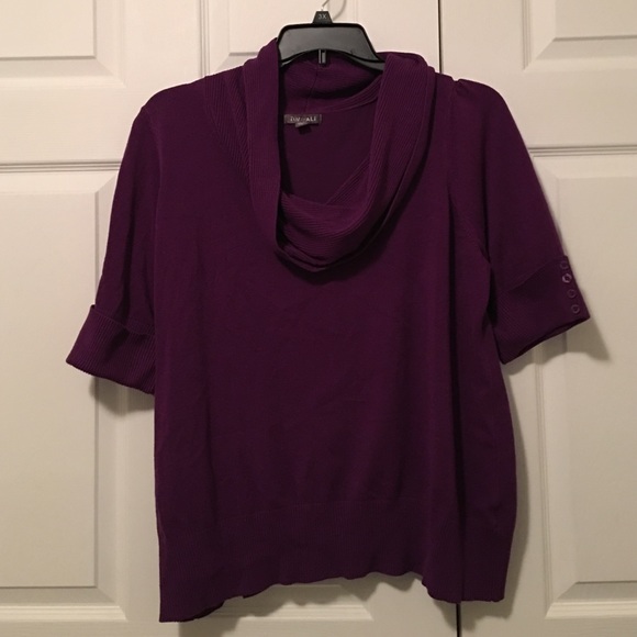 Purple 3X Cowl Neck Sweater