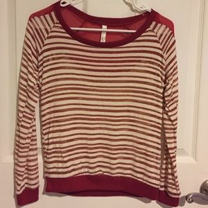 Red, white, and gold top