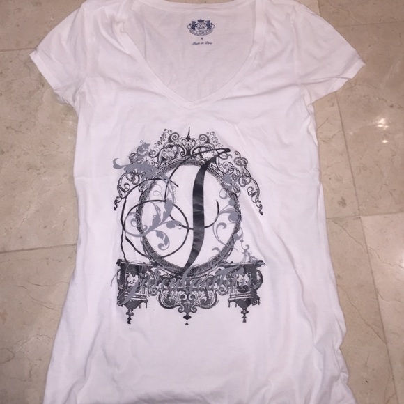 White V-Neck Juicy Couture