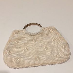 Vintage Pearl Beaded Evening Bag