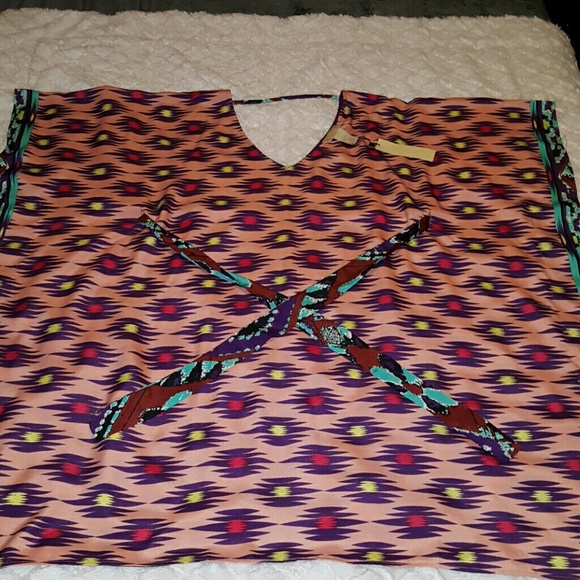 MM Couture Multiprint  Half Sleeve Flowy Dress