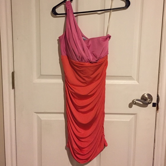 Pink&Orange Cocktail Dress - Picture 1 of 2