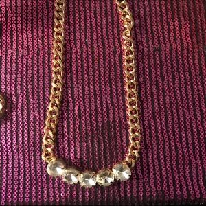 Gold chain link necklace