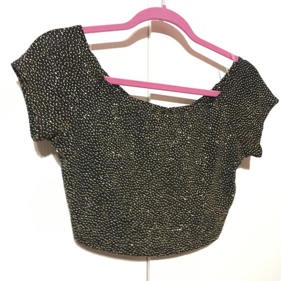 Black and gold crop top - Picture 1 of 4