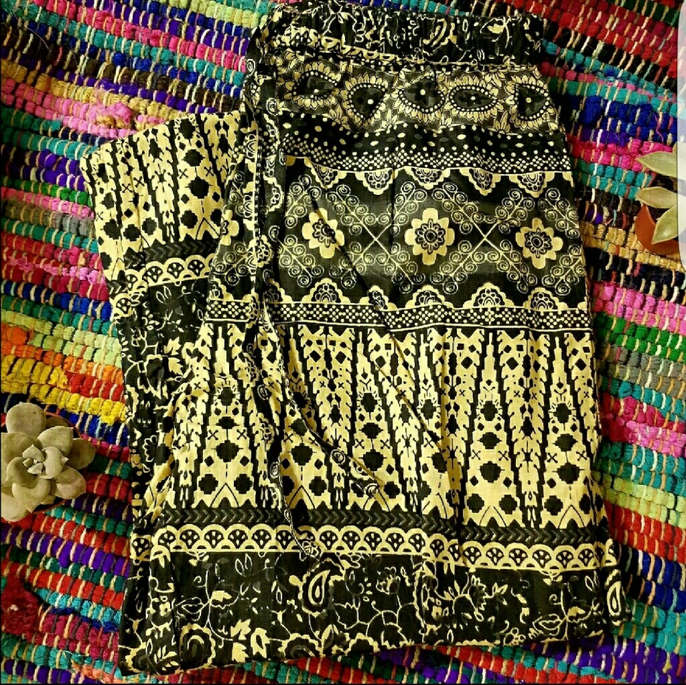 Ethnic Print Festival Pants