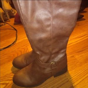 Brown riding boots