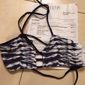 Savage Swim Ryder top black/ink size small S