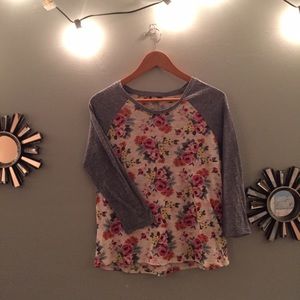 Floral Baseball Tee