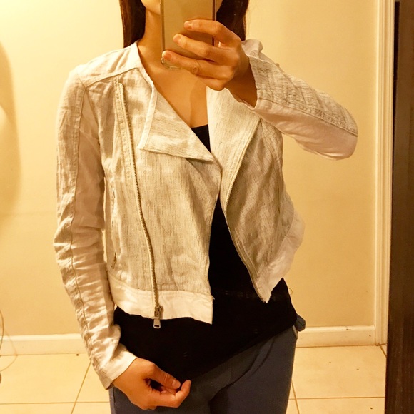 Linen Biker jacket - Picture 4 of 4