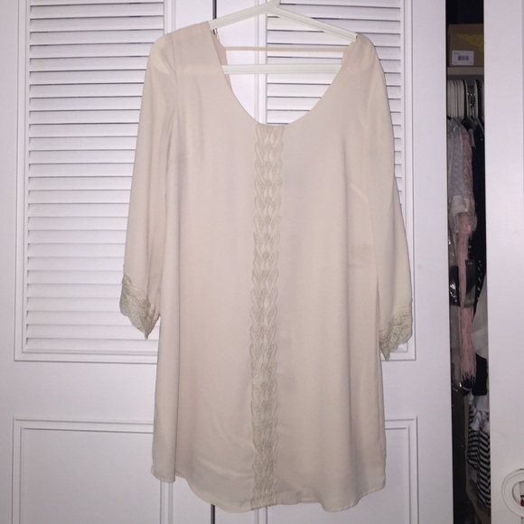 Lace detail tunic dress