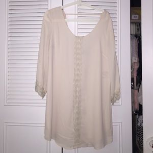 Lace detail tunic dress