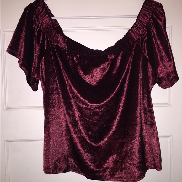 Velvet Shoulder Top