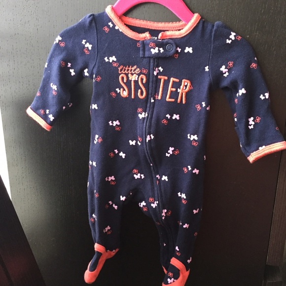 Little Sister Carter's baby girl pajama NB