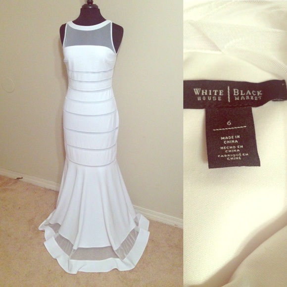 White Mermaid Formal Gown