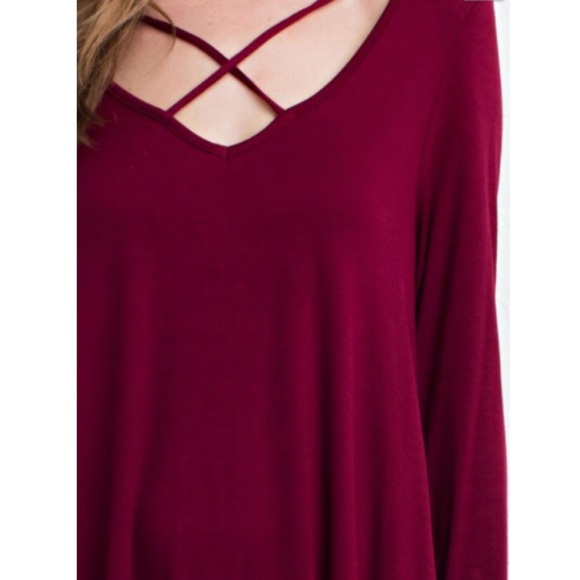 Last❣️Black Crisscross Tunic Trapeze Dress - Picture 4 of 4