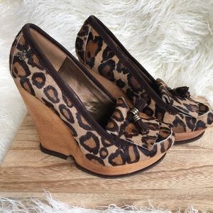 NIB Sam Edelman "Wesley" Real Fur wedge