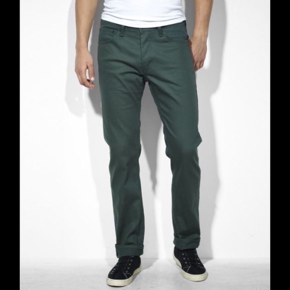Mens Levi's 505 Green Commuter Twill Bike Pants